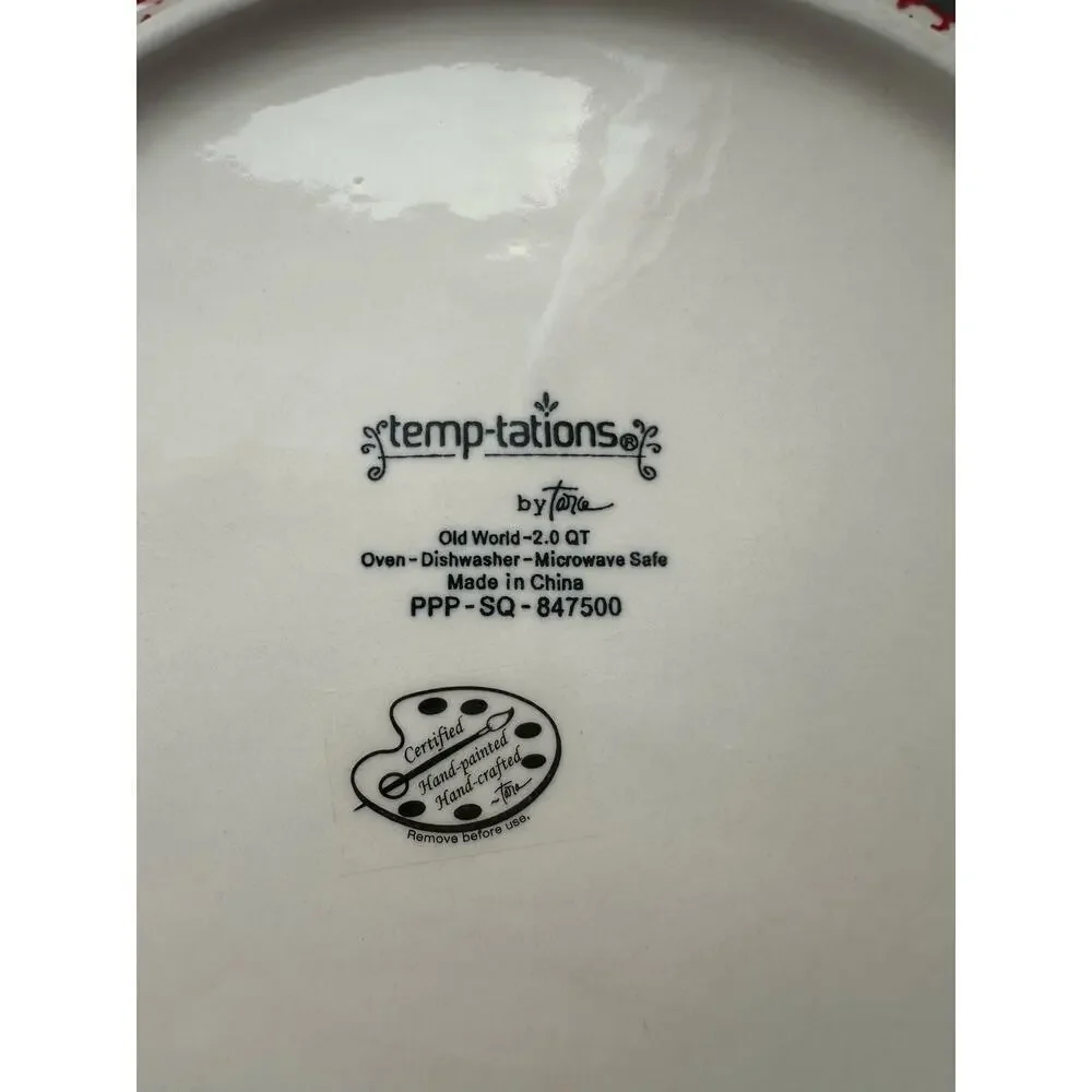 Set of 3 Temptations Tara Old World Orange Round 1.5, 2 and 2.5 Quart Casserole